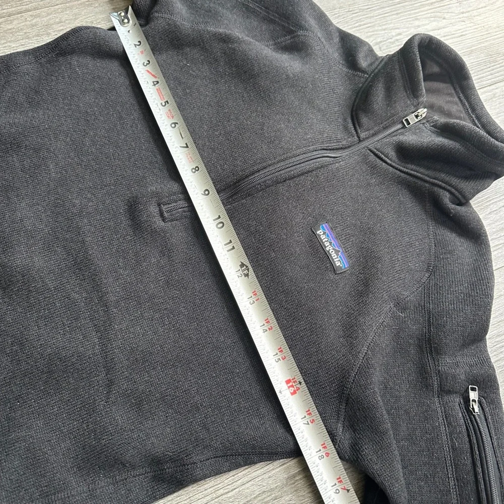 Patagonia Black Fleece 1/4 Zip Pullover Women's Medium Better Sweater - Picture 5 of 6